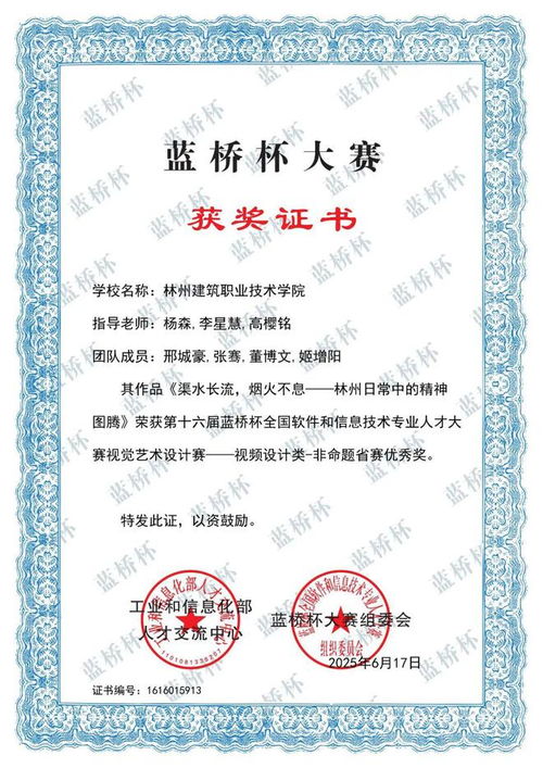 林州建筑職業技術學院學子在第十六屆藍橋杯視覺設計賽省賽中斬獲佳績